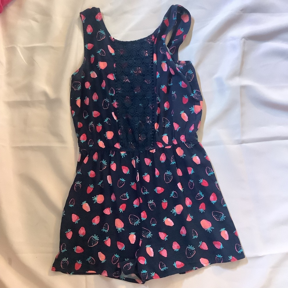 Wonder Nation Girls size 14-16 Romper / Girls 'Strawberry Shortcake' Romper